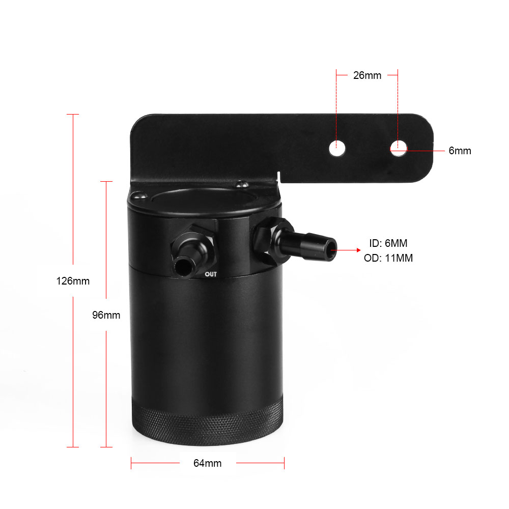 RASTP - 2-Port Oil Catch Can T - Oil Drain Tank review and price