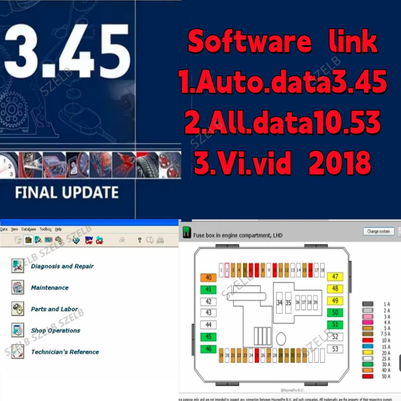 Newest Autodata 3.45+alldata 1 - Auto Repair Shop Software review and price